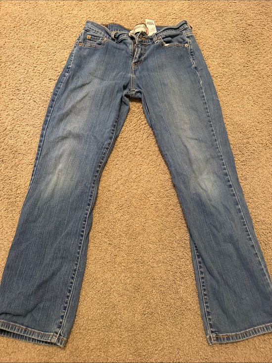 Levi's Pants - Levi's Straight Leg Denim Jeans in Dark Blue Wash